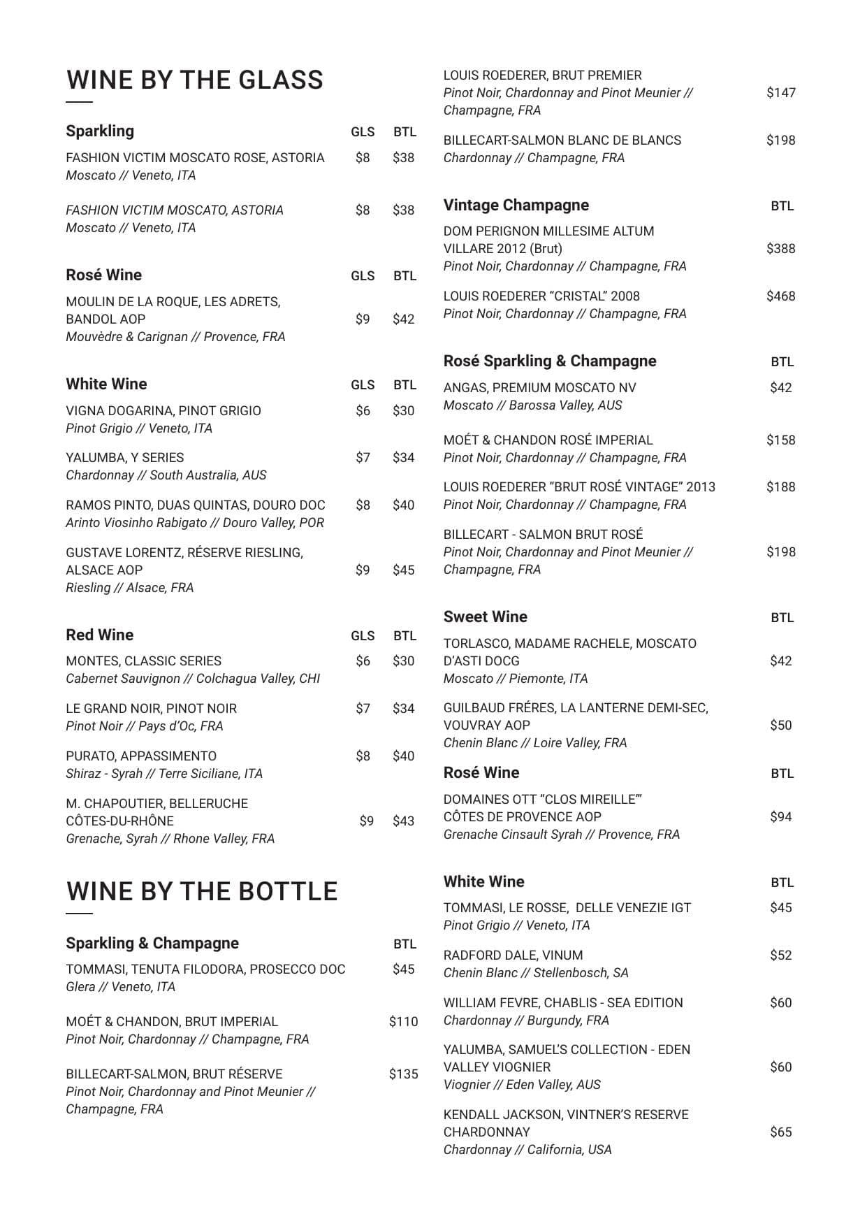 Wine & Champagne
