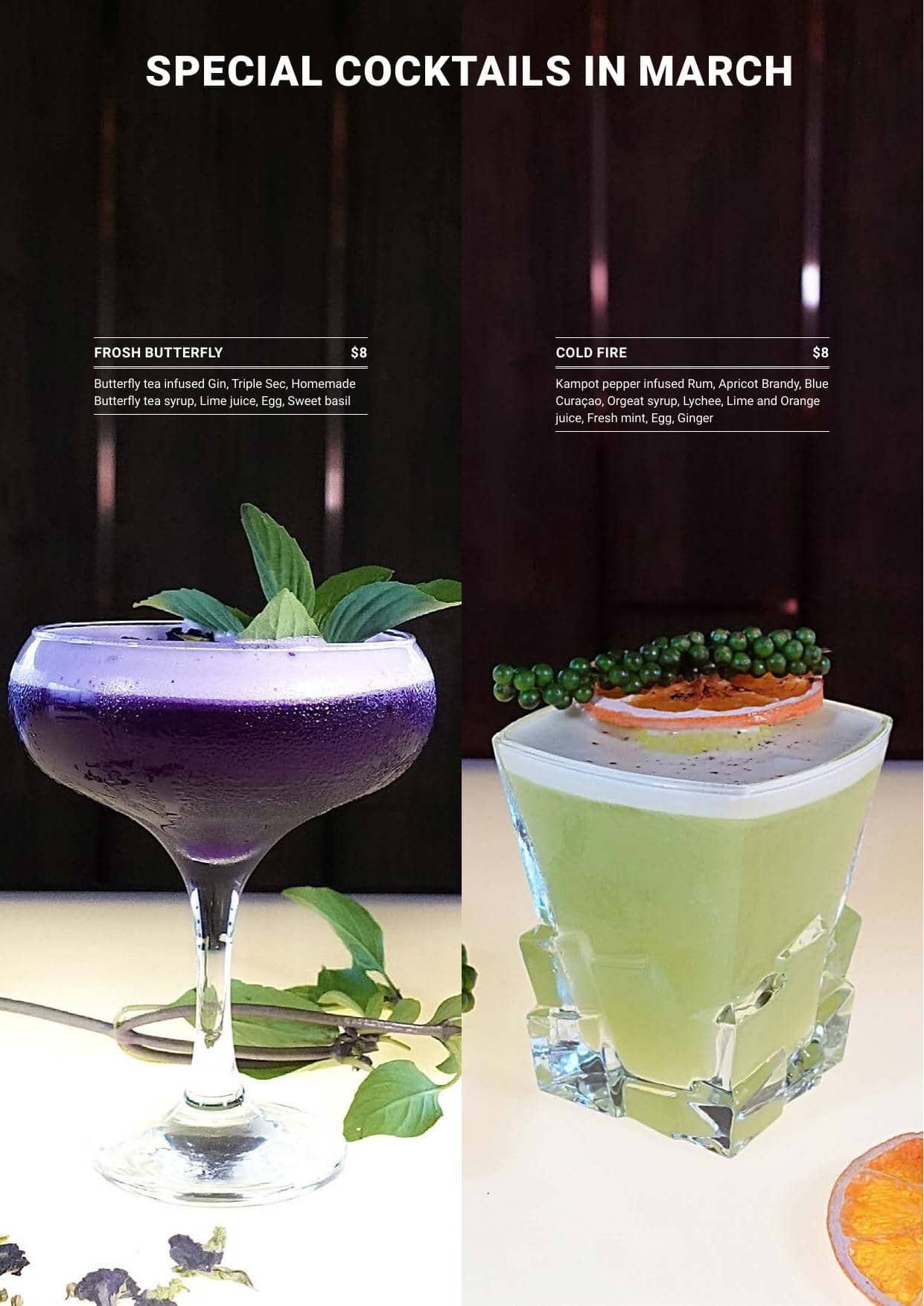 Special Cocktails in March
